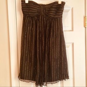 NWT - Express Dress Black w/ Gold Accents - Size 8